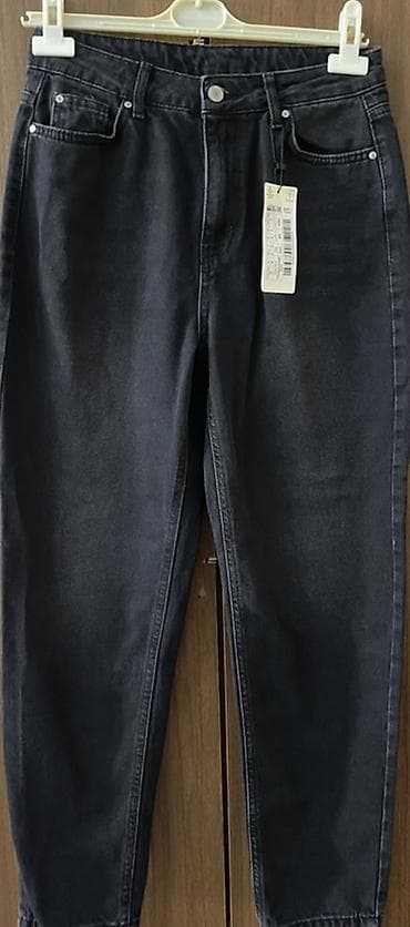 cins şalvarlar: Cinslər, Trendyolmilla, M, rəng - Qara — 1