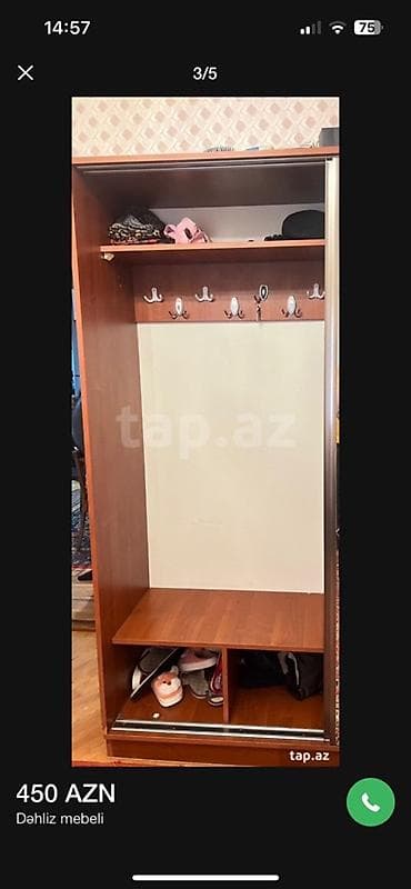 dekor guzgu: Dəhliz mebeli – sürgülü güzgülü şkaf komplekti - 3 bölməli, sürgülü — 6