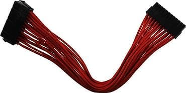 Psu extensions red sleeved cable 1x 24 pin mobo cable 1x 6pin pci e