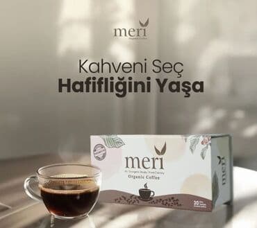 Meri Organic Coffee - sağlam və dadlı bir seçim. Hər qutu 30 ədəd