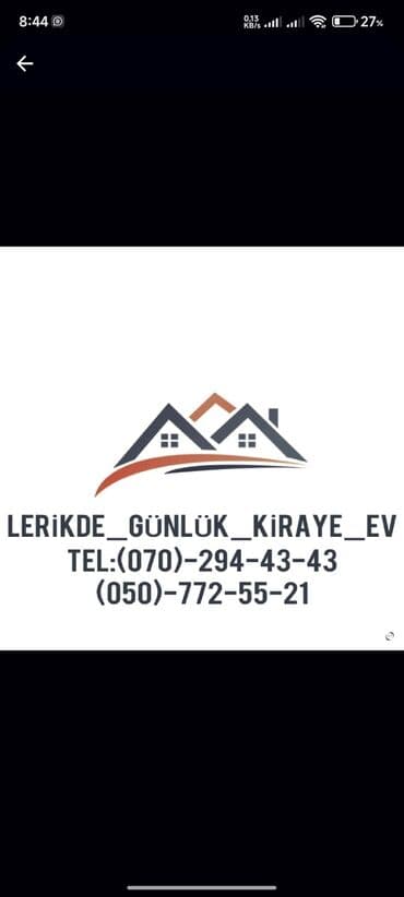 kirayə əhmədli: 5 kv. m, 3 otaqlı, Hovuzlu, Qaz, İşıq, Su — 12