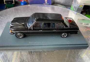 metbex tavan modelleri: Коллекционная модель Mercedes-Benz 240D V123 limousine black 1978 NEO — 27