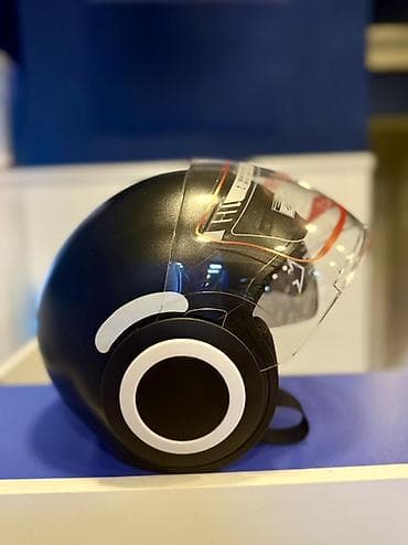 cg motor: Motodəbilər üçün qoruyucu dəbilqə – mat qara, geniş şəffaf vizorlu — 4