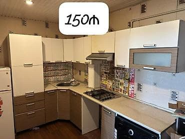 Ev üçün mebel: Mətbəx mebeli 150₼. ölçü 1.70/2.95. Üstünde moyka aspirator verilir — 1