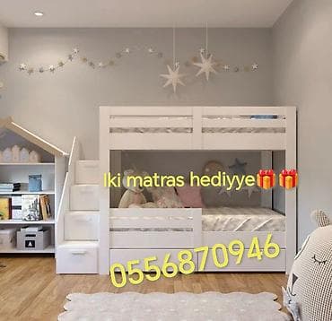 yatag mebelleri: Oğlan və qız üçün, Yeni, Çarpayı, Matras ilə, Siyirməli, Laminat — 1