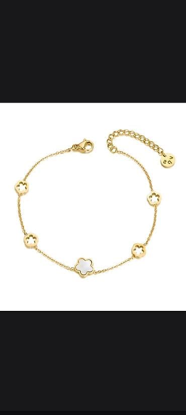 xuping nedir: Qızıl rəngli çiçək motivli zərgərlik seti - Material: paslanmayan — 4