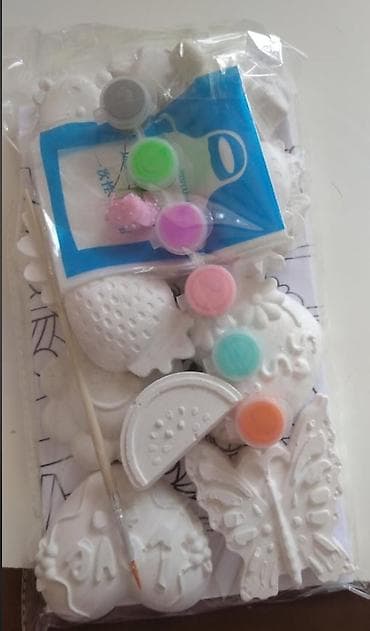 Uşaq yaradıcılıq dəsti – gips fiqurlarını rəngləmə Məzmun: - Ağ gips — 1