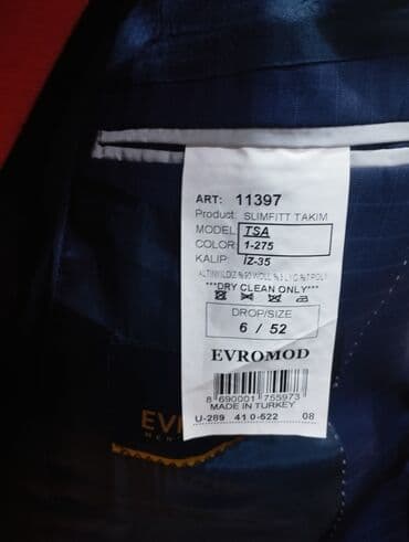 göy rəngli kişi cemperləri: Kostyum, Demisezon, L, rəng - Mavi — 2