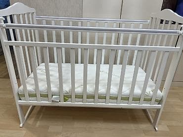 beşik: Oğlan və qız üçün, Dördbucaq, Beşik, Dəstsiz, Matras ilə, Yellənmə mexanizmsiz — 3