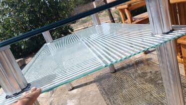 stol transformer: Qonaq masası, Açılmayan, Şüşə, Dördbucaq masa — 5