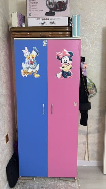 Sifarişlə mebel: Oğlan və qız üçün, 2 qapılı, Açılan, Düz dolab — 1