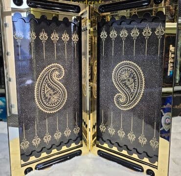 İdman formaları: Milli naxışlı nərd dəsti - Taxta korpuslu, ikiqat açılan nərd lövhəsi — 2