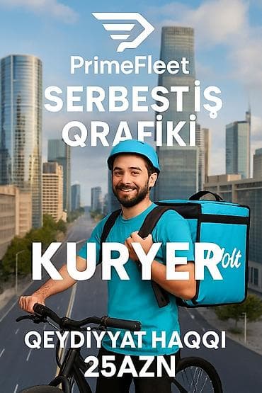 Sürücü-kuryer tələb olunur, Nəqliyyat təmin edilir, Gündəlik ödəniş, Təcrübəsiz