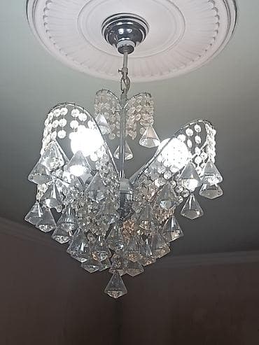 Çılçıraq, 4 lampa, Xrustal