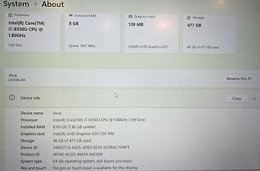 redmi note 13 4g ekran: İşlənmiş ASUS Zenbook, 14 ", Intel Core i7, 512 GB, Pulsuz çatdırılma, Ödənişli çatdırılma — 2