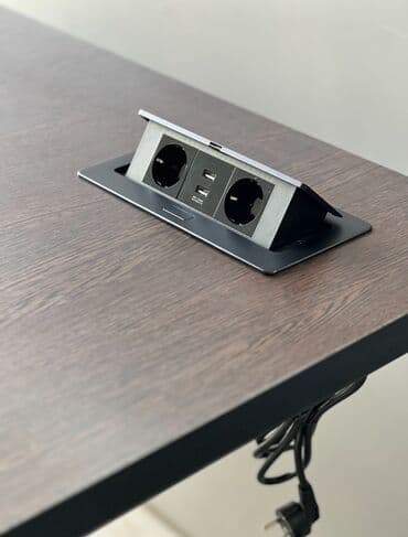 yazı stolu: Kompüter masası, Yeni, Açılmayan, Metal, Dördbucaq masa — 2