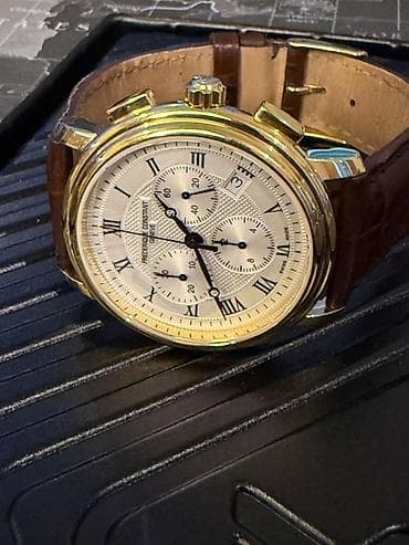 sensor saatlar: İşlənmiş, Qol saatı, Frederique Constant, rəng - Qızılı — 9