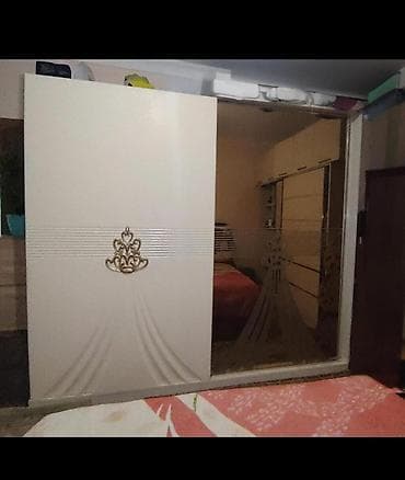 dini tort sekilleri: 2 qapılı, Güzgülü, Bej, Digər material, Kupe, Düz dolab — 1