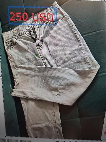 cins: Məhsul: Kişi cins şalvarı - Rəng: Açıq boz/solğun denim - Model — 2