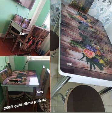 sulutepe kiraye heyet evleri 2022: Mətbəx üçün, Yeni, Açılan, Dördbucaq masa, 4 stul — 8