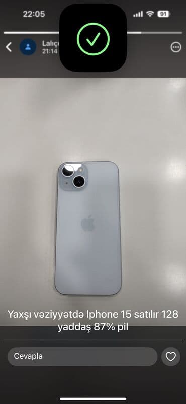 ipad air 5: IPhone 15, 128 GB, Mavi, Face ID — 4