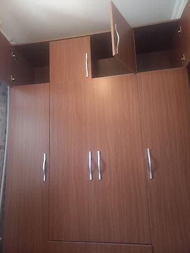 4 qapılı, Siyirməli, Qəhvəyi, Digər material, Açılan, Düz dolab