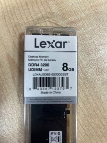 Operativ yaddaş (RAM) 8 GB, 3200 Mhz, DDR4, PC üçün, Yeni