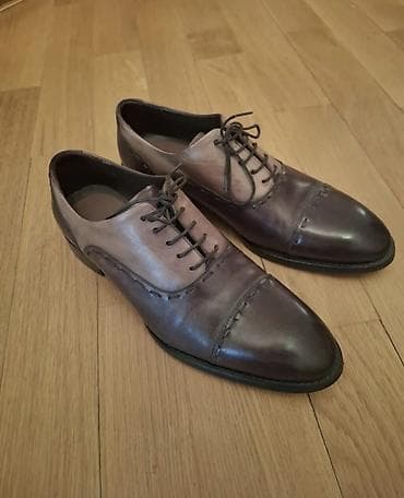 kişi ayaqabi: Klassik kişi dəri ayaqqabısı - Üslub: Oksford tipli, bağcıqlı - — 1
