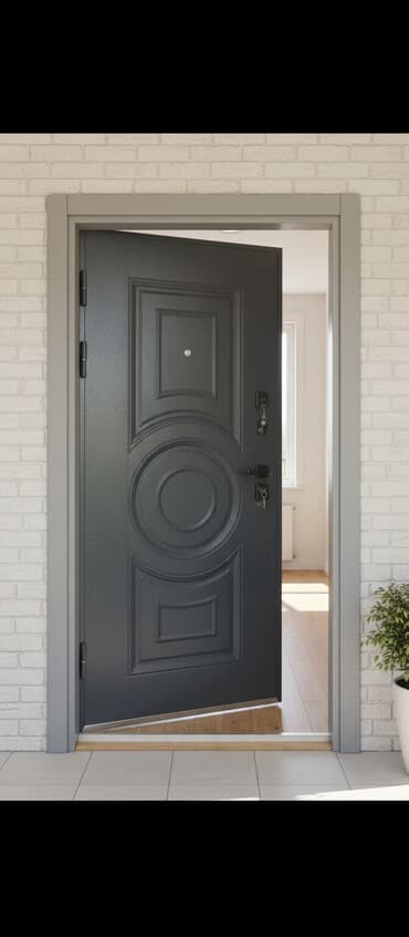 Giriş qapıları: Mənzil üçün Yeni Giriş qapısı 100x210 sm Petlə ilə, Ödənişli çatdırılma, Pulsuz çatdırılma, Rayonlara çatdırılma — 1