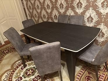 Qonaq otağı üçün, Açılmayan, Dördbucaq masa, 6 stul