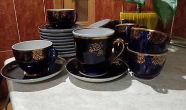 bambuk agaci satilir: Çay dəsti, rəng - Göy, Keramika — 1