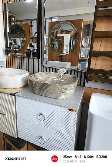 moydalar: Mərmər görünüşlü daş lavabo – dekorativ üst lavabosu - Material — 1