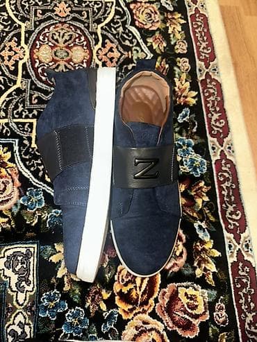 krasofka: Məhsul: Kişi slip-on krossovkası - Rəng: Tünd göy (navy) üst hissə — 2