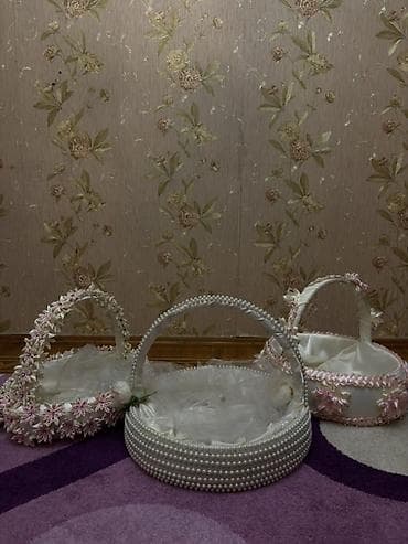 kirayə xonça: Zərif bəzəkli dekorativ səbətlər. Şəkillərdə göstərildiyi kimi təqdim — 4