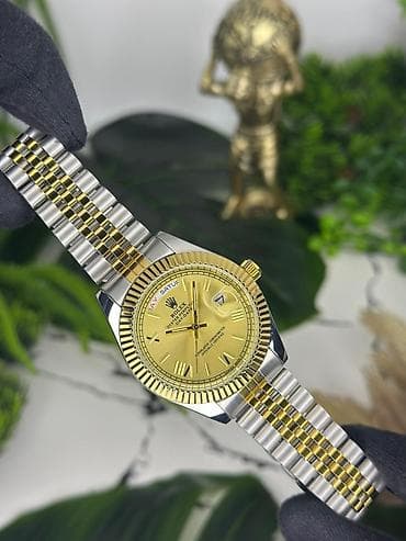 kişi kutkalari: Yeni, Qol saatı, Rolex, rəng - Qızılı — 5