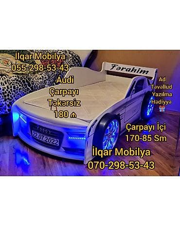 Yeni, Sifariş ilə, Maşın-çarpayı, Matrassız, Siyirməsiz