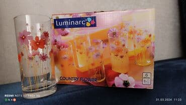 qab dəstləri: Rümkalar, Şüşə, 6 ədədli dəst, Türkiyə — 1