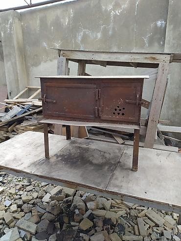 Metalkəsimdən hazırlanmış odun/ kömür sobası – açıq havada bişirmə və