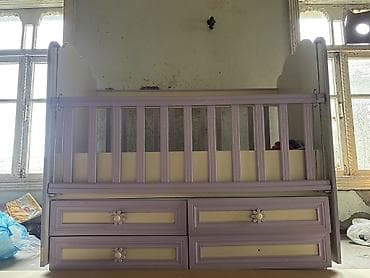 saloglu mebel sumqayit: Oğlan və qız üçün, Dördbucaq, Beşik, Dəstsiz, Matrassız, Yellənmə mexanizmsiz — 1