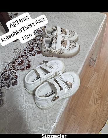 Uşaq ayaqqabıları dəsti - 2 cüt birlikdə satılır: • Ağ balaca — 1