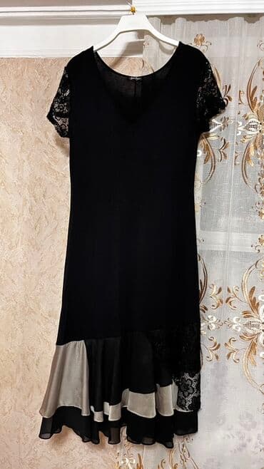 ana bala donları: Qadın geyimləri dəsti – 4 paltar 1) Qızılı-qara uzun ziyafət paltarı — 3