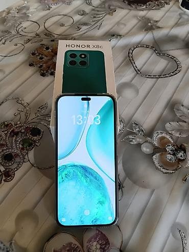 komputer dest: Honor X8c, rəng - Qara, Barmaq izi — 2