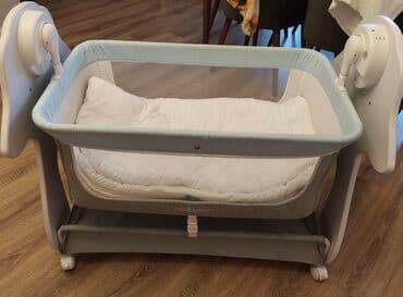 baglama: Для девочки и мальчика, Четырехугольная, Колыбель, С бортиками, С матрасом, С механизмом качания — 3