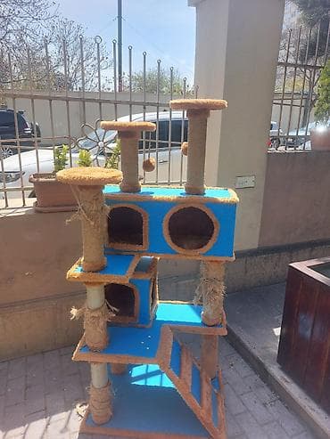 quş yuvası: Pişiklər üçün çoxmərtəbəli oyun və dırmaşma kompleksi - Material — 3