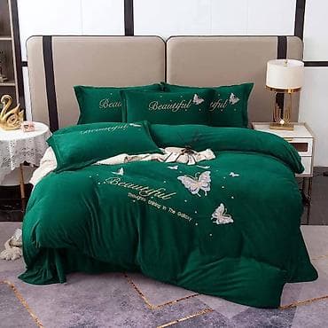 Вазы: Новый Для взрослых Двуспальное 4 сезона Велюр Комплект постельного белья, Платная доставка — 4