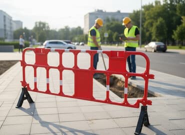 hasar uzlukleri: Plastik təhlükəsizlik baryeri - Material: yüngül və davamlı plastik — 1
