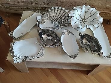 ağ sement: Nahar dəsti, rəng - Ağ, Farfor — 3