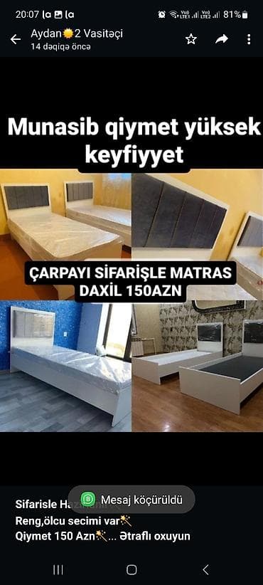 *Sifarisle Hazirlanir*🪄 *Reng,ölcu secimi var*🪄 *Qiymet 150 Azn🪄* — 1