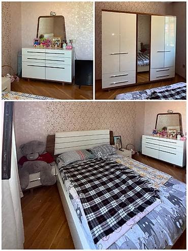 trimo mebel: 🩸MAYA 4087🩸 Yataq dəsti cəmi 1 ildi alınıb. Matras var, Bazası — 1