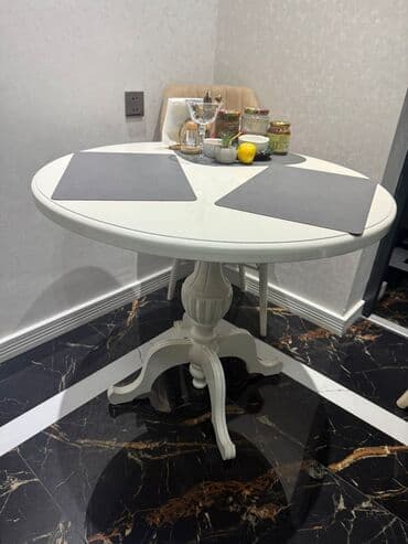 Стулья: Гостиный стол, Нераскладной, MDF, Круглый стол — 2